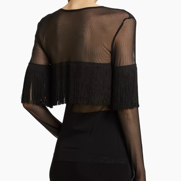 🏷️🔖 NWT Norma Kamali Fringe Top - Picture 8 of 9